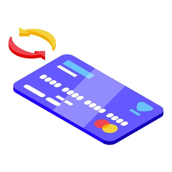 Barter Credit Card Icon Isometric Vector Money Evolution Trade Swap — Stock Vector
