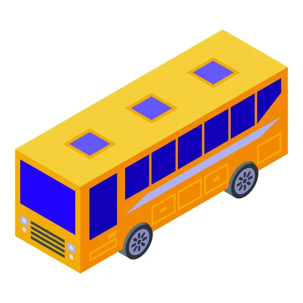 Icono Autobús Escolar Vector Isométrico Control Remoto Medios Digitales — Vector de stock