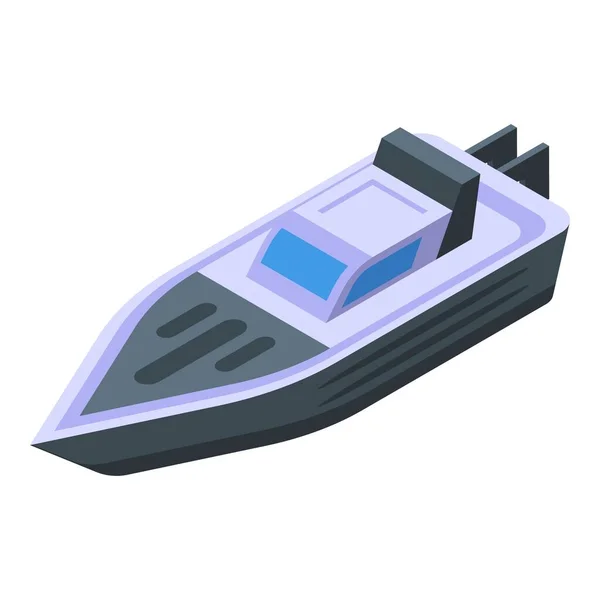 Rescue Boat Icon Isometric Vector Remote Control Digital Media — Stock Vector