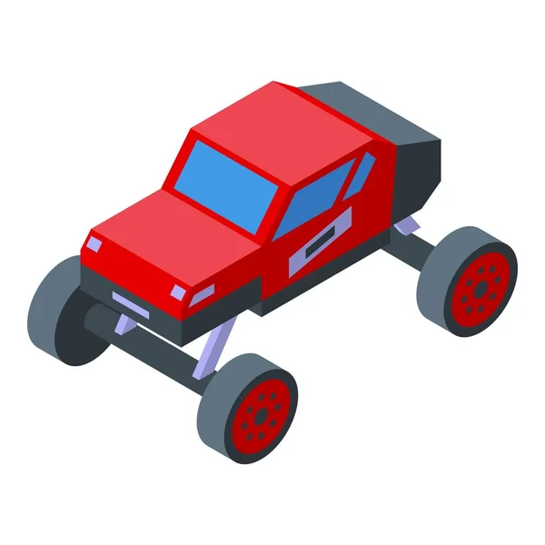Auto Monster Afspelen Pictogram Isometrische Vector Afstandsbediening Digitale Media — Stockvector