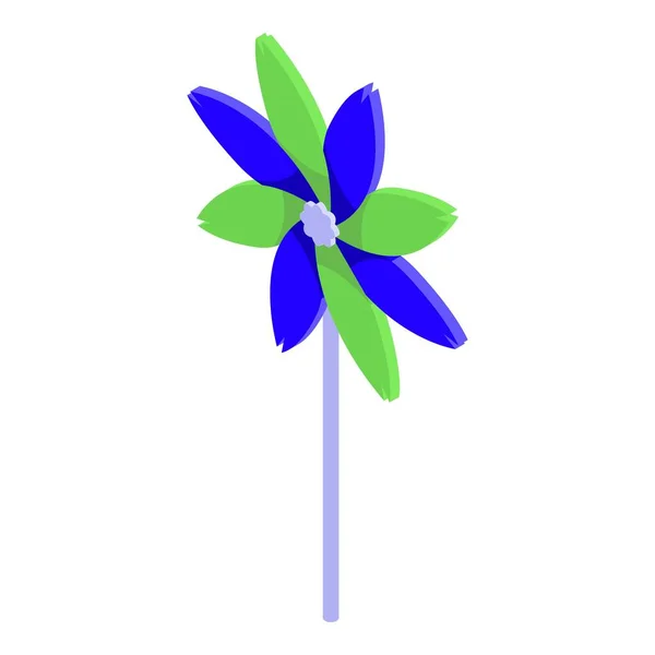 Blomma Djur Vane Ikon Isometrisk Vektor Vindsnurr Leksaksnål — Stock vektor