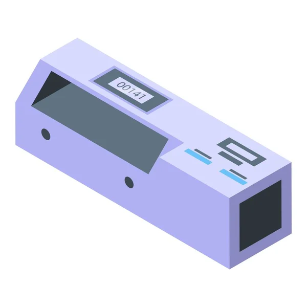 Icono Máquina Negocios Vector Isométrico Detector Divisas Banco Financiero — Vector de stock