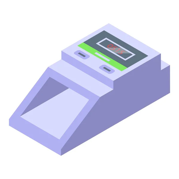 Εικονίδιο Ανιχνευτή Νόμισμα Ισομετρική Διάνυσμα Μετρητά Επιχειρησιακή Μηχανή — Διανυσματικό Αρχείο