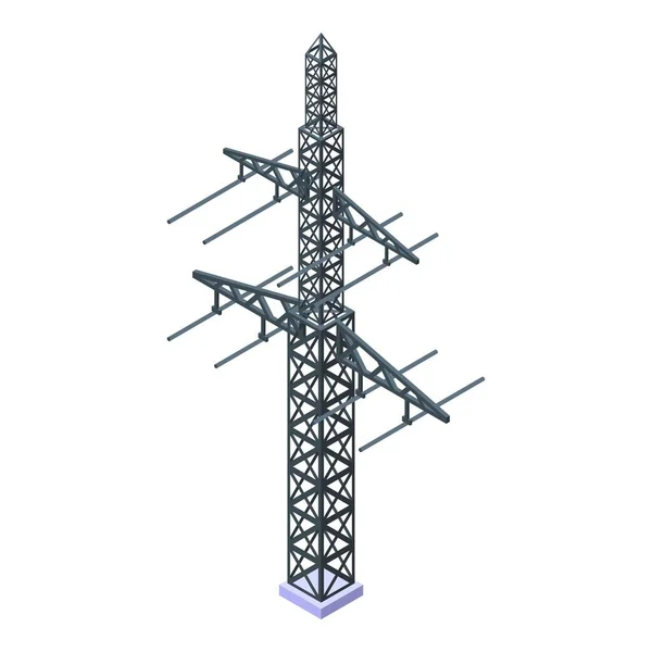 Εικονίδιο Ενεργειακού Πύργου Ισομετρικό Διάνυσμα Μονάδα Παραγωγής Ενέργειας Σταθμός Εργοστασίων — Διανυσματικό Αρχείο