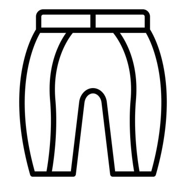 Moda motorcusu kumaş ikon ana hatları vektörü. Kıyafet motosikleti. Güvenlik malzemesi.