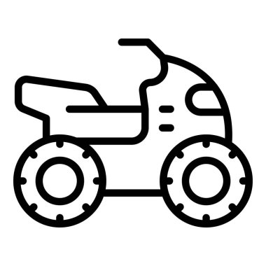 Dörtlü bisiklet ikonu ana hat vektörü. Bisikletli adamlar. Moda güvenliği