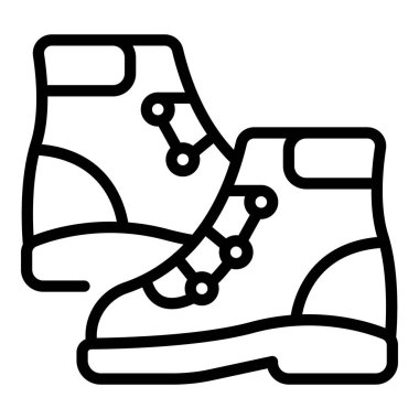 Bisikletli çizme ikonu ana hatları vektörü. Üniforma takımı. Moto önü