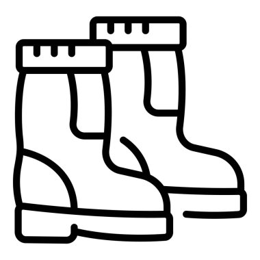 Bisikletli çizme ikonu ana hatları vektörü. Erkek ceketi. Moda bisikleti