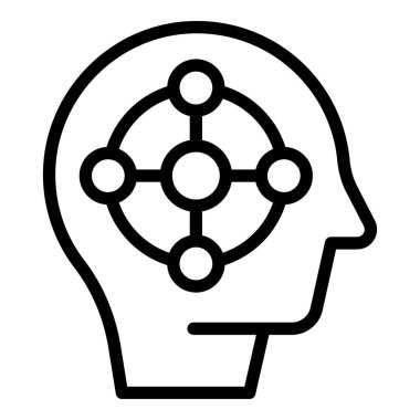 Zihinsel aşırı yükleme simgesi dış hat vektörü. Bitkin düşmek. Stres işi