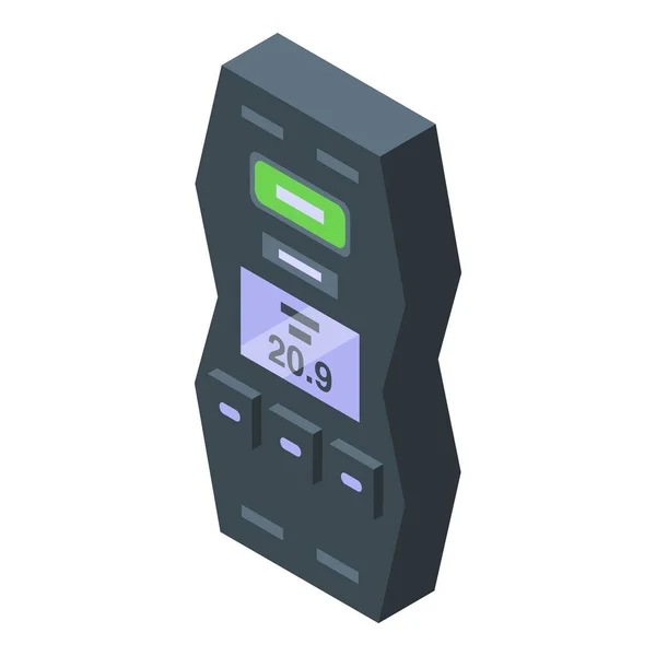 Ícone Tóxico Detector Gás Vetor Isométrico Instrumento Segurança Vazamento Monitor — Vetor de Stock