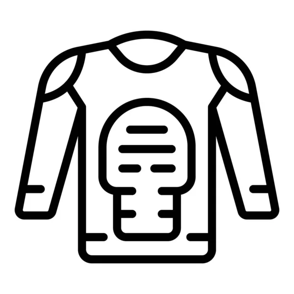 ジャケットファッションアイコンアウトラインベクトル 男の服 革の安全 — ストックベクタ