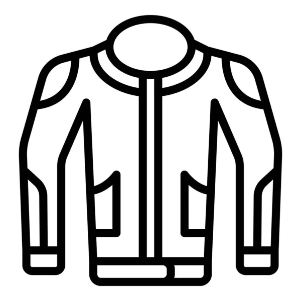 安全ジャケットアイコンアウトラインベクトル 男性バイカー レースファッション — ストックベクタ