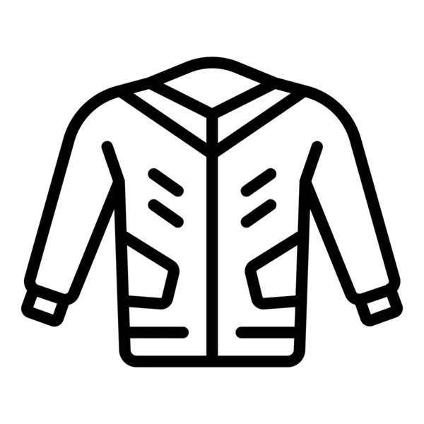 レザージャケットアイコンアウトラインベクトル バイカー服だ ファッションバイク — ストックベクタ