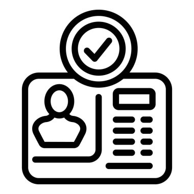 Kredi kartı simgesi ana hatlı vektör. Fatura sigortası Hayat hastası