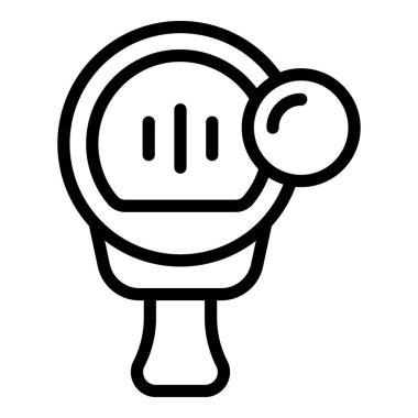 Tenis sahası ikonu ana hatları vektörü. Dükkan. Fitness satıcı