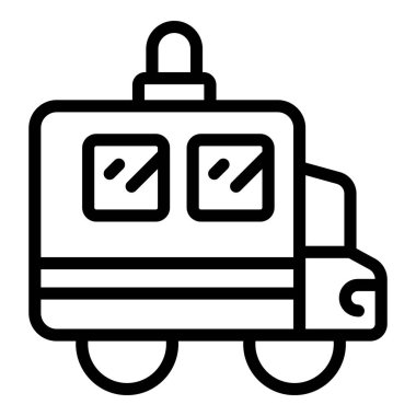 Cerrahi ambulans ikonu ana hat vektörü. Kardiyak dikkat. Klinik tedavi