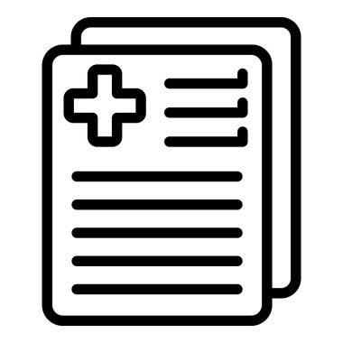 Klinik bakım ikonu ana hatları vektörü. Tıp cerrahı. Kalp krizi.