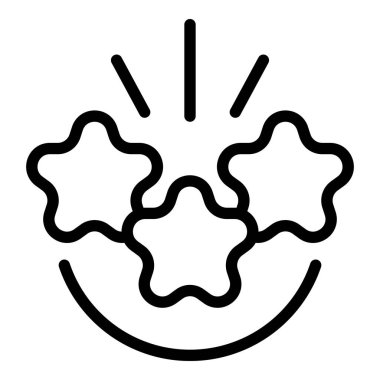 Yıldız sanal seyahat ikonu ana hat vektörü. Çevrimiçi tur. 3B gerçeklik