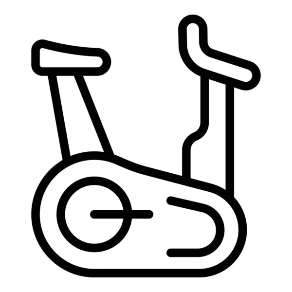 Ejercicio Bicicleta Icono Contorno Vector Tienda Deporte Fitness — Archivo Imágenes Vectoriales