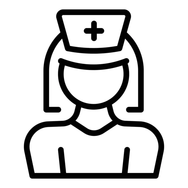 Medizinische Krankenschwester Symbol Umrissvektor Herzoperation Krankheit Der Klinik — Stockvektor