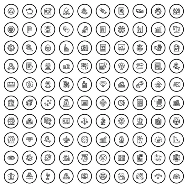 100 Simgesi Hazır Beyaz Arkaplanda Izole Edilmiş 100 Simgesi Vektörünün — Stok Vektör