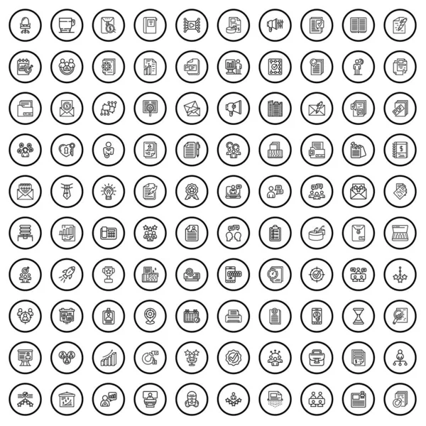 100 Simgesi Hazır Beyaz Arkaplanda Izole Edilmiş 100 Simgesi Vektörünün — Stok Vektör