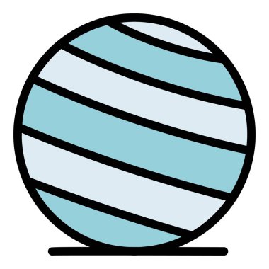 Topa uygun ikon. Beyaz arkaplan rengi üzerinde izole edilmiş web tasarımı için ana hatlı uygun top vektör simgesi