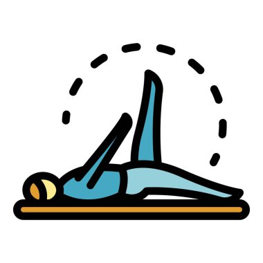 Pilates yenilikçi ikonu. Beyaz arkaplan rengi üzerinde izole edilmiş web tasarımı için özet pilates reformatör vektör simgesi