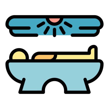 Solaryum ikonu. Beyaz arkaplan rengi üzerinde izole edilmiş web tasarımı için Solaryum vektör simgesi