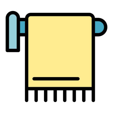 Havlu solaryum ikonu. Beyaz arkaplan renginde izole edilmiş web tasarımı için Havlu solaryum vektör simgesi