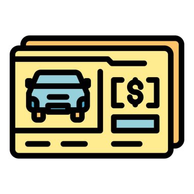 Otomobil bayiliği simgesi. Beyaz arkaplan renginde izole edilmiş web tasarımı için Otomatik bayilik vektör simgesi