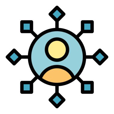 Önde gelen ekip ikonu. Beyaz arkaplan renginde izole edilmiş web tasarımı için Öncü ekip vektör simgesi