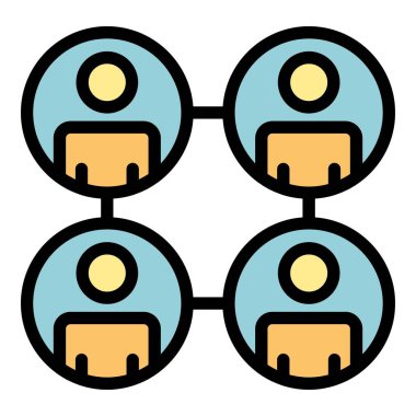 Grup insanları takım ikonu. Beyaz arkaplan rengi üzerinde izole edilmiş web tasarımı için grup insanlarının takım vektör simgesi