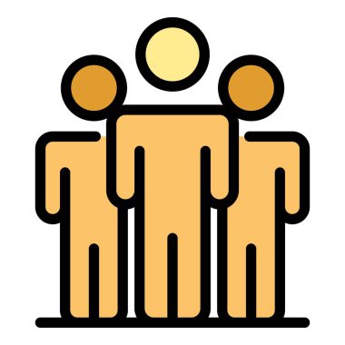 Ofis personeli ikonu. Beyaz arkaplan renklerinde izole edilmiş web tasarımı için ofis mürettebatı vektör simgesi