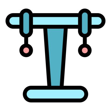 Takı sahte küpe ikonu. Beyaz arkaplan renginde izole edilmiş web tasarımı için sahte takı küpeleri vektör simgesi