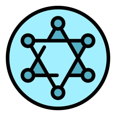 Manevi simge. Beyaz arkaplan rengi üzerinde izole edilmiş web tasarımı için özet maneviyat vektör simgesi