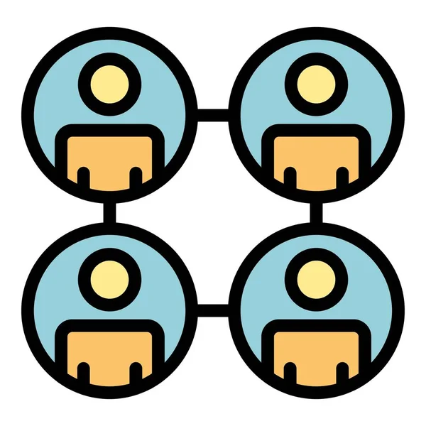 Group People Team Icon Outline Group People Team Vector Icon — Stock Vector