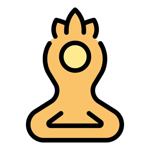 Buddhistische Ikone Umriss Buddhistischen Vektor Symbol Für Web Design Isoliert — Stockvektor