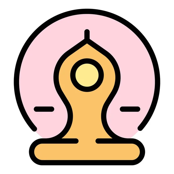 Icône Pratique Bouddhiste Décrivez Icône Vectorielle Pratique Bouddhiste Pour Conception — Image vectorielle