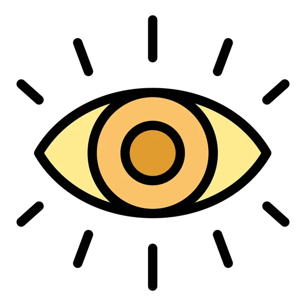 眼睛的精神图标 在白色背景色平面上隔离网页设计的轮廓眼精神向量图标 — 图库矢量图片