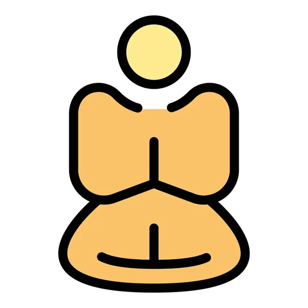 Значок Баланса Медитации Контур Вектор Медитации Баланса Иконка Веб Дизайна — стоковый вектор