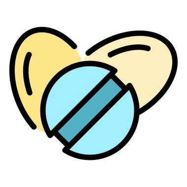 Öksürük hapı ikonu. Beyaz arkaplan renginde izole edilmiş web tasarımı için öksürük hapı vektör simgesi