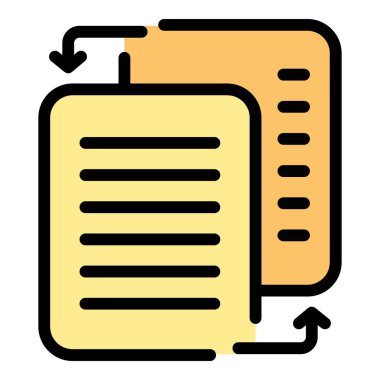 İş raporunu yenileme simgesi. Beyaz arkaplan rengi üzerinde izole edilmiş web tasarımı için iş raporunu yenileme vektör simgesi