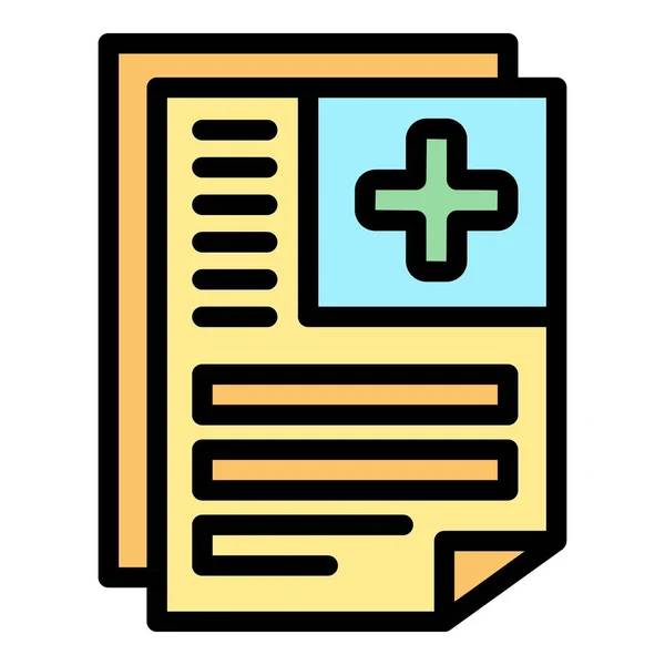 Een Icoon Van Medische Papieren Outline Medische Papieren Vector Icoon — Stockvector