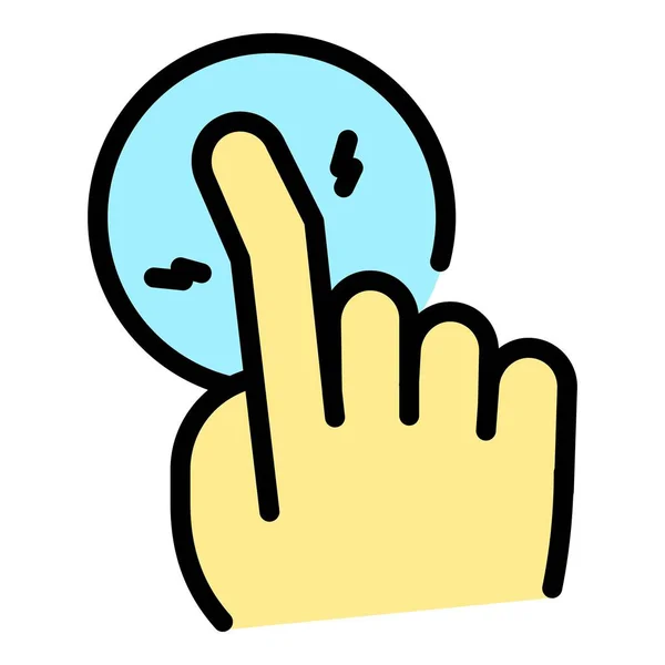 Значок Повреждения Пальца Взрослых Контур Взрослый Палец Травмы Вектор Значок — стоковый вектор