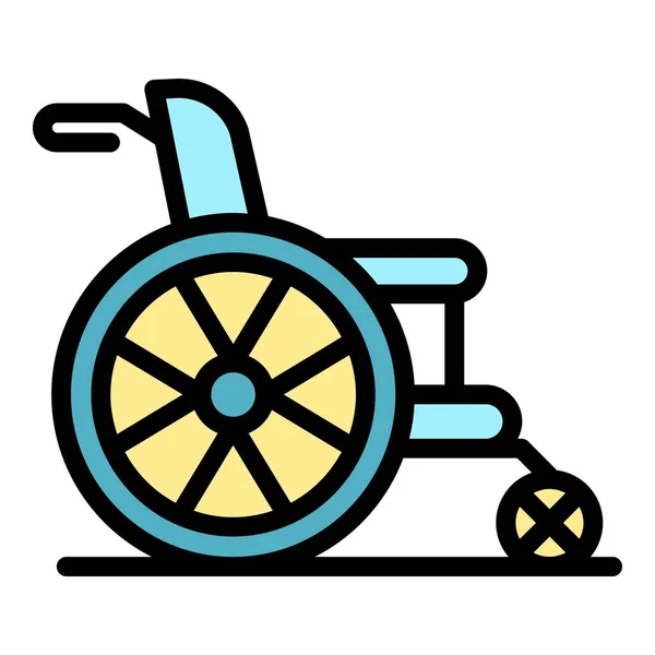 Ikona Invalidního Vozíku Obrys Vektor Invalidního Vozíku Ikona Pro Web — Stockový vektor