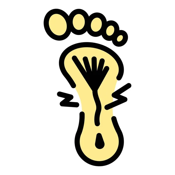 Εικόνα Τραυματισμού Ποδιού Περίγραμμα Foot Ατύχημα Διάνυσμα Εικονίδιο Για Σχεδιασμό — Διανυσματικό Αρχείο