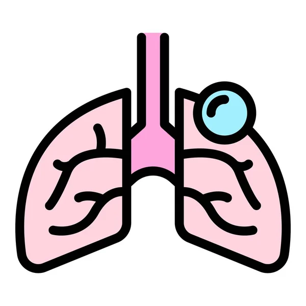 Ikone Der Menschlichen Lunge Umriss Menschliche Lungen Vektor Symbol Für — Stockvektor