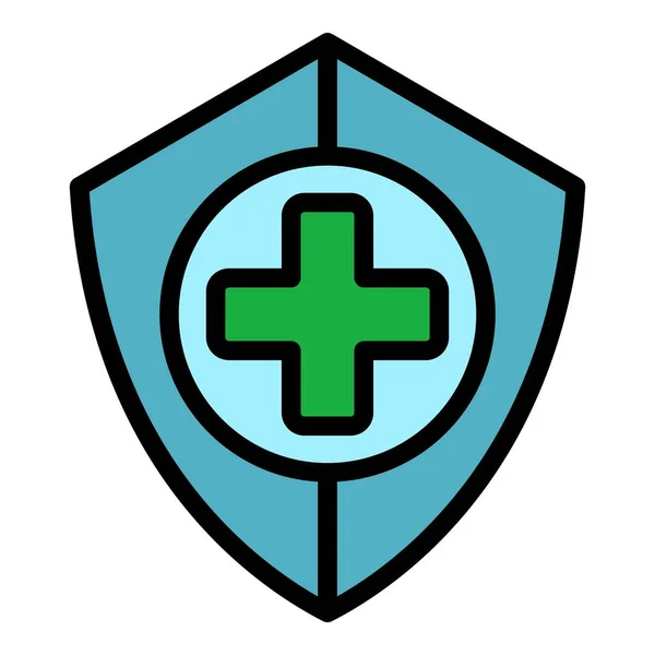 Icône Médecine Shield Décrivez Icône Vectorielle Médecine Bouclier Pour Conception — Image vectorielle
