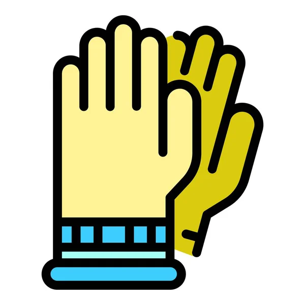 Covid Test Gloves Icon Outline Covid Test Gloves Vector Icon — Stock Vector